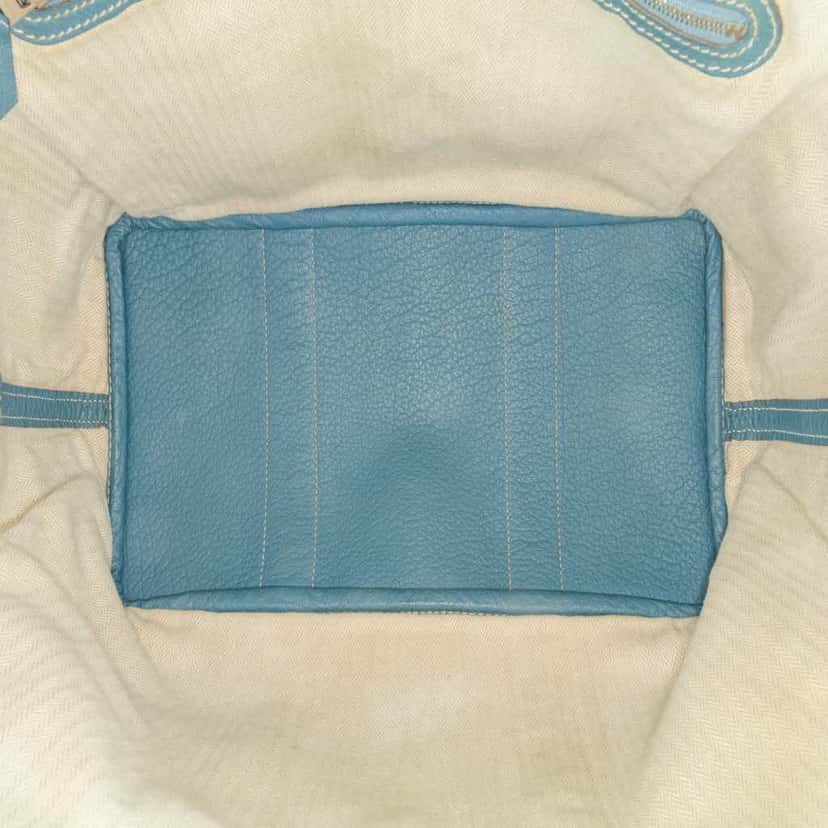 Hermès Negonda Garden Party 36 Blue Leather Good condition - Model View