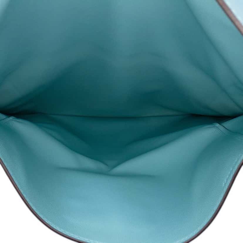 Hermès Evercolor Pliplat Clutch Blue Leather Good condition - Model View