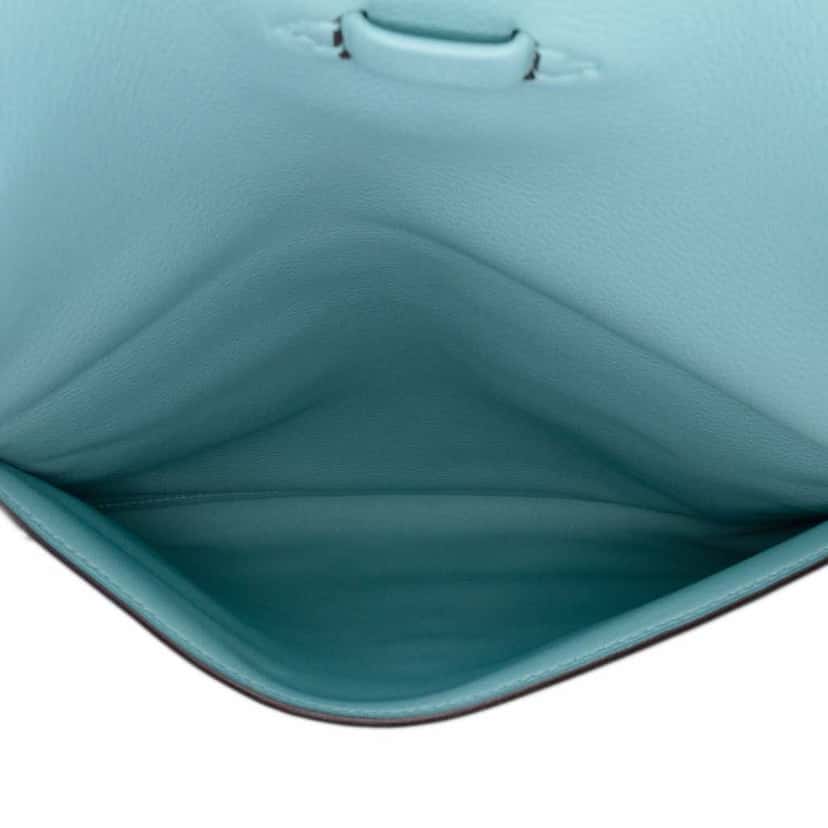 Hermès Evercolor Pliplat Clutch Blue Leather Good condition - Box View
