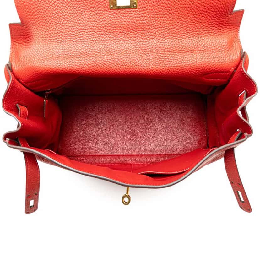 Hermès Togo Kelly II Retourne 35 Red Leather Good condition - Model View