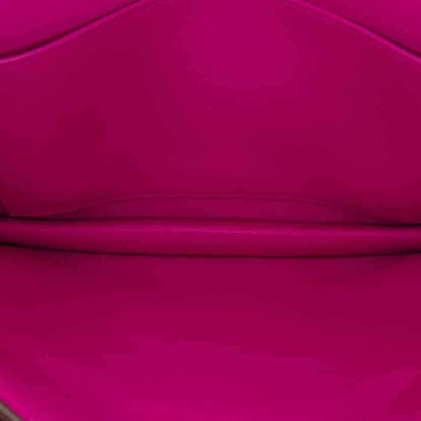 Hermès Evercolor Evergrain Multiplis Clutch Pink Leather Good condition - Model View