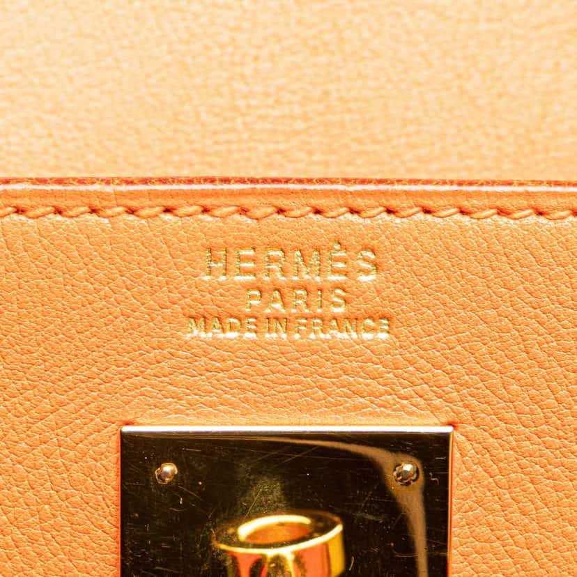 Hermès Gulliver Kelly Retourne 32 Orange Leather Good condition - Box View