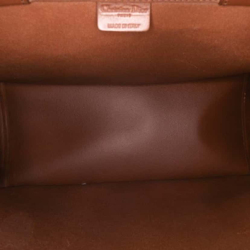 Dior Large Studded Embroidered Leather Floral Book Tote Brown Leather Good condition - Model View