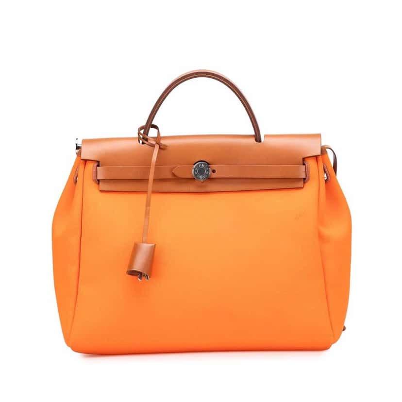 Hermès Toile Herbag Zip 31 Orange Good condition - Front View