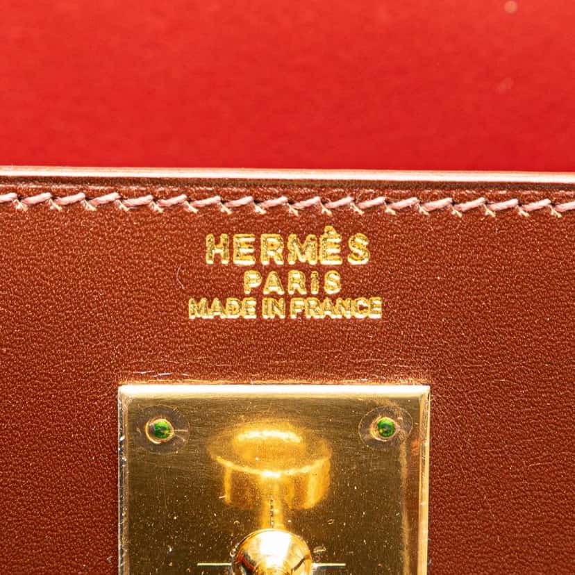Hermès Tricolor Box Calf Kelly Sellier 32 Brown Leather Good condition - Box View