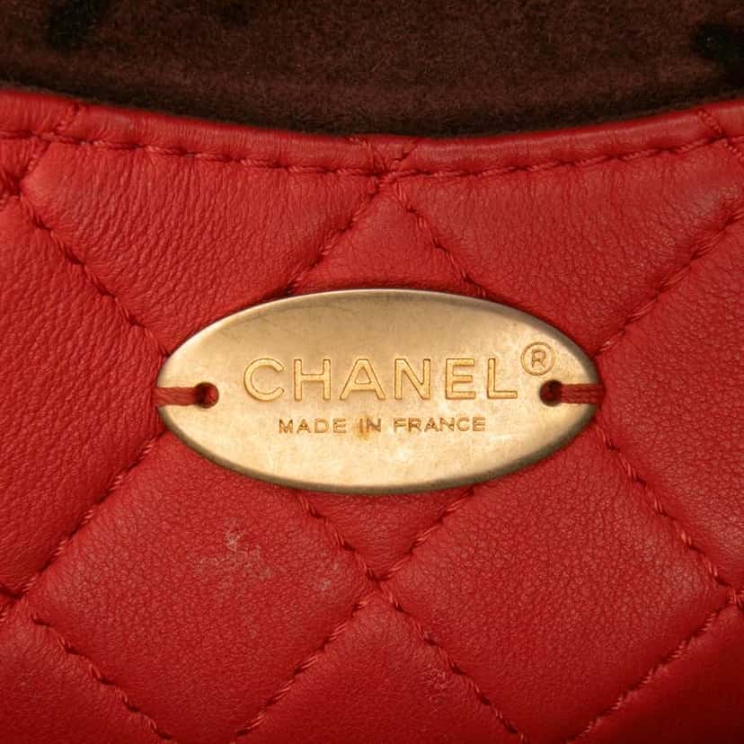 Chanel Quilted Calfskin Multi Pouching Flap Red Leather Good condition - Box View