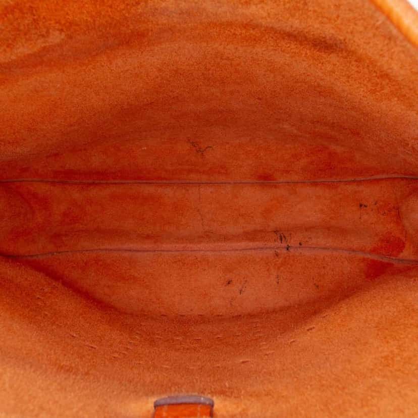 Hermès Clemence Evelyne III PM Orange Leather Good condition - Model View