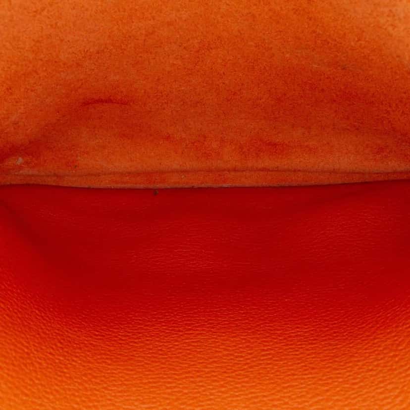 Hermès Clemence Evelyne III PM Orange Leather Good condition - Box View