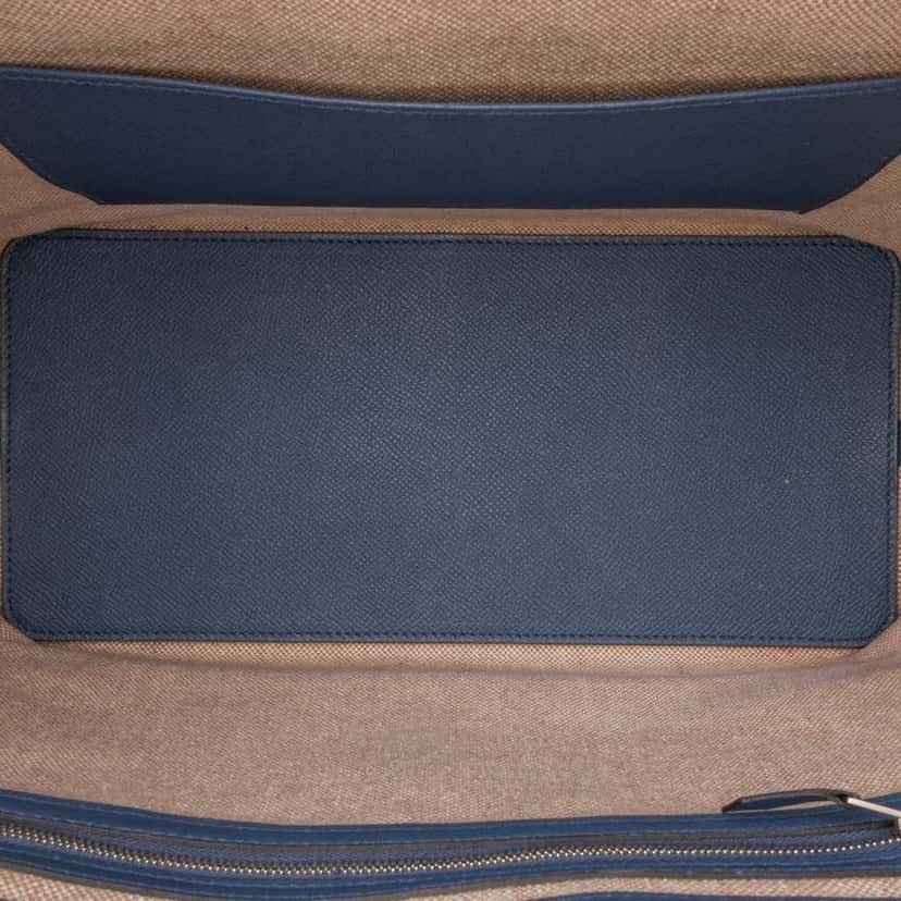 Hermès Doblis Suede and Epsom Maxibox Cabas 30 Brown Leather Good condition - Model View