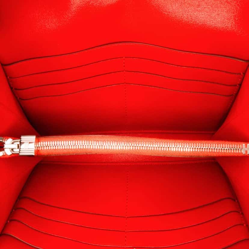 Hermès Box Calf Kelly Longue Wallet Orange Leather Good condition - Model View