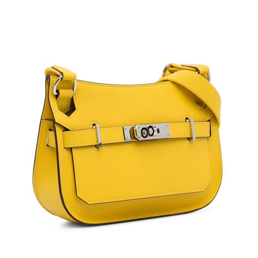 Hermès Swift Mini Jypsiere Yellow Leather Good condition - Back View