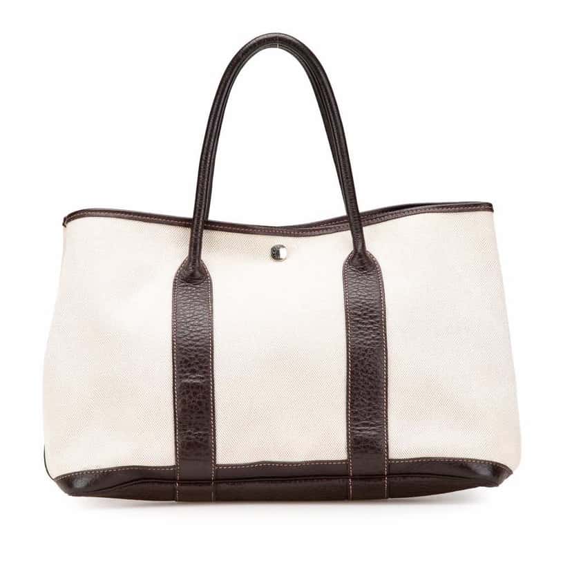 Hermès Toile and Negonda Garden Party 36 Brown Good condition - Front View