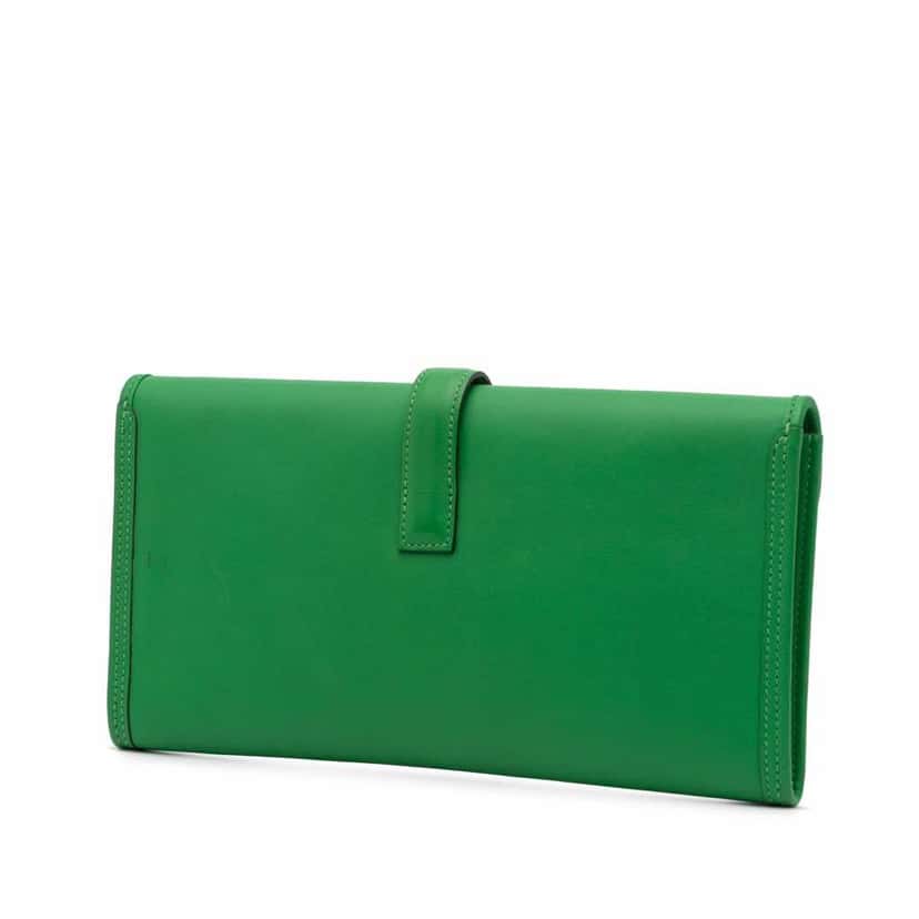 Hermès Swift Jige Elan 29 Green Leather Good condition - Back View