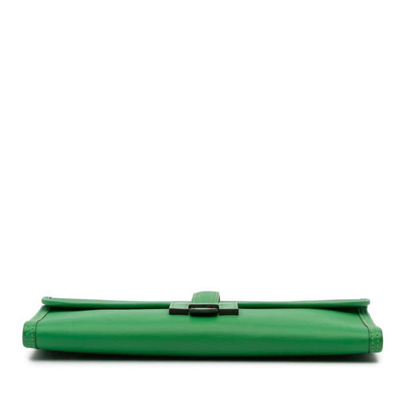 Hermès Swift Jige Elan 29 Green Leather Good condition - Inside View