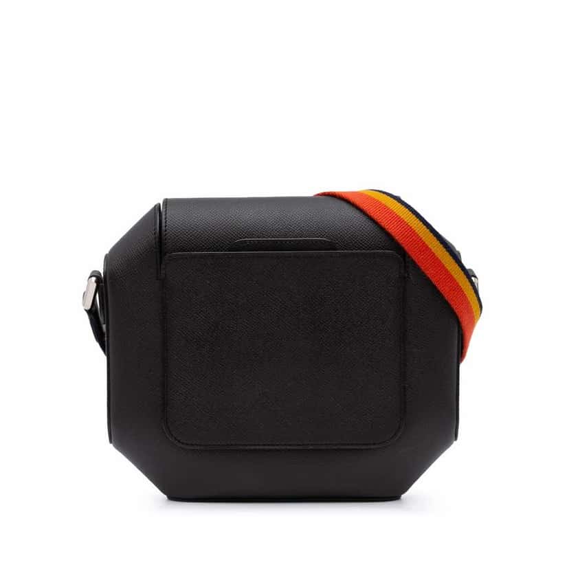 Hermès Epsom Octogone 23 Black Leather Very good condition - Front View