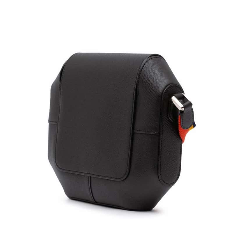 Hermès Epsom Octogone 23 Black Leather Very good condition - Back View