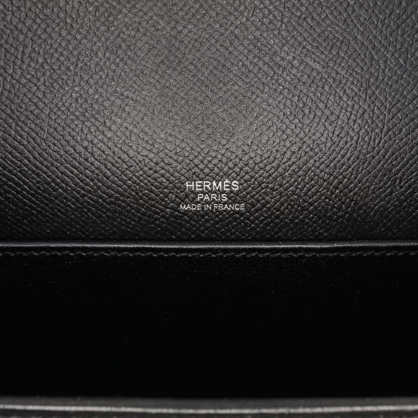 Hermès Epsom Octogone 23 Black Leather Very good condition - Box View