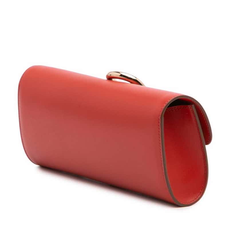 Hermès Tadelakt Egee Clutch Red Leather Good condition - Back View