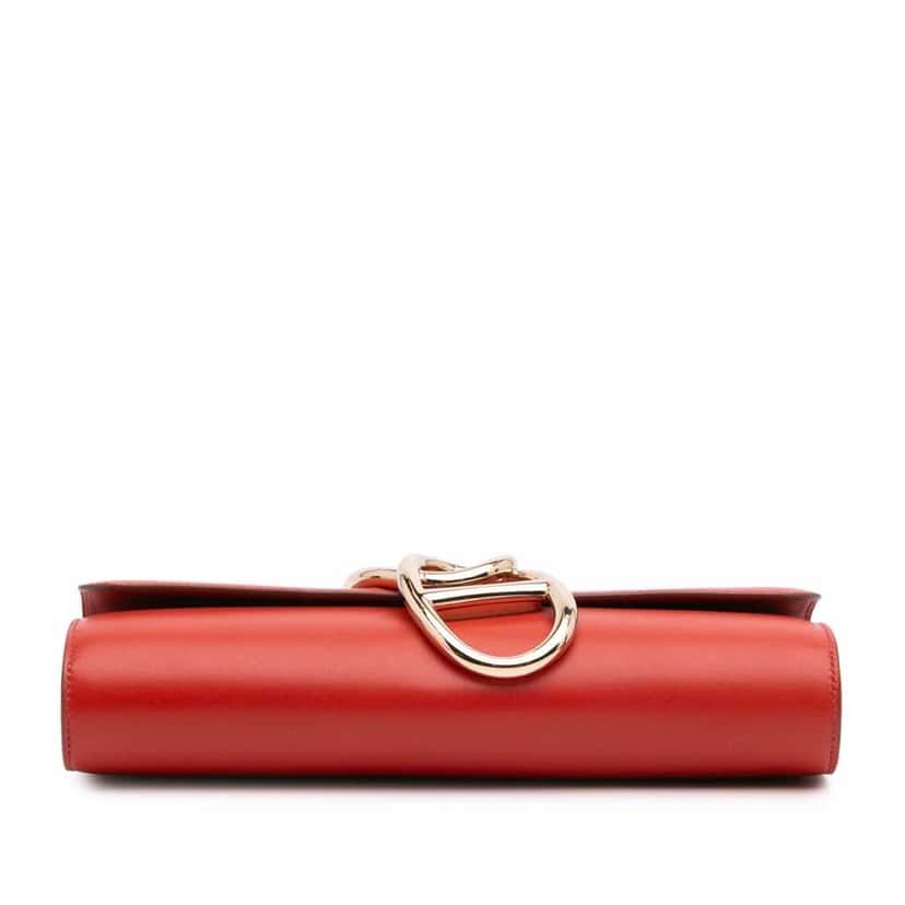 Hermès Tadelakt Egee Clutch Red Leather Good condition - Inside View