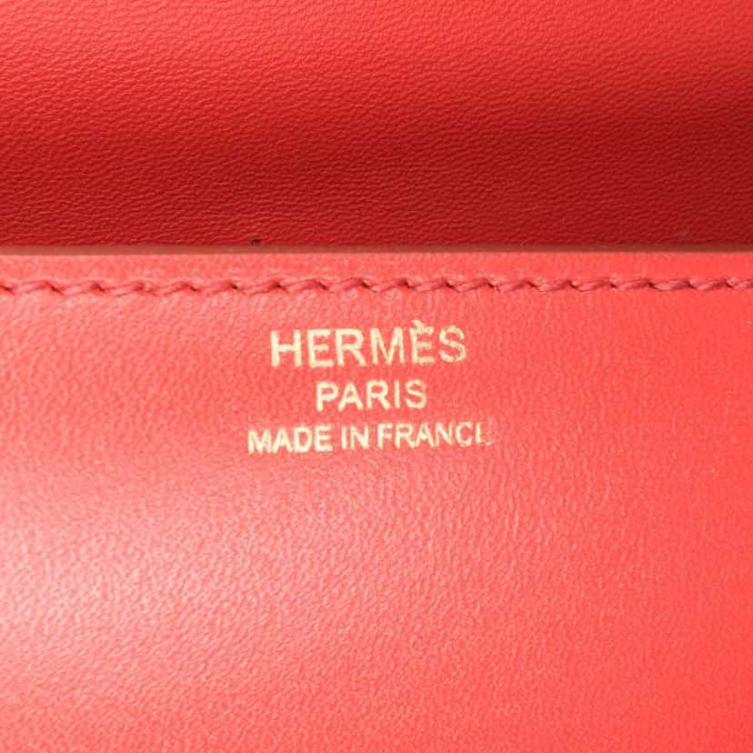 Hermès Tadelakt Egee Clutch Red Leather Good condition - Box View