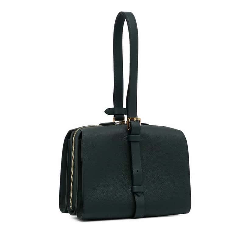 Hermès Togo and Swift Simone Green Leather Good condition - Back View