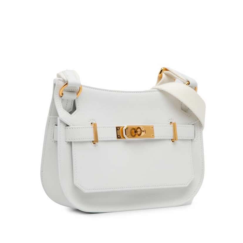 Hermès Evercolor Mini Jypsiére White Leather Very good condition - Back View