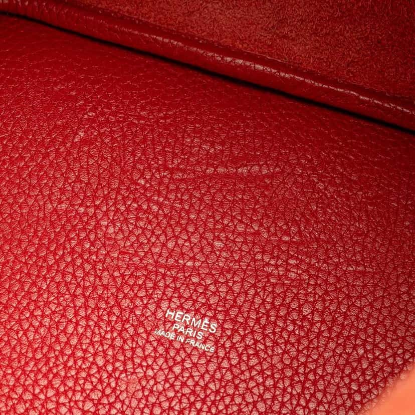 Hermès Clemence Picotin Lock 22 Red Leather Good condition - Box View