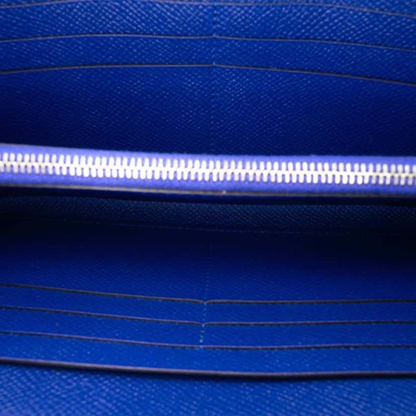 Hermès Epsom Kelly Longue Wallet Blue Leather Fair condition - Model View