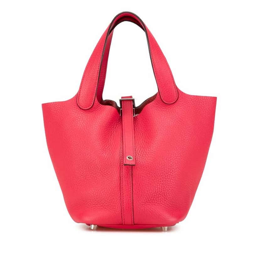 Hermès Clemence Picotin Lock 18 Pink Leather Very good condition - Front View