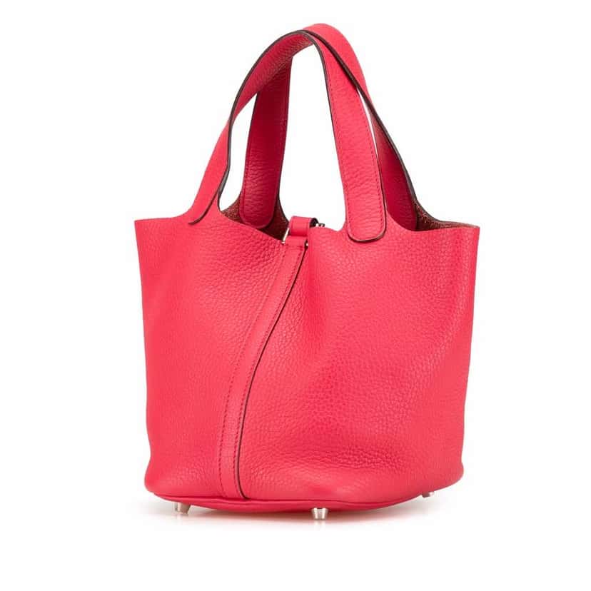 Hermès Clemence Picotin Lock 18 Pink Leather Very good condition - Back View
