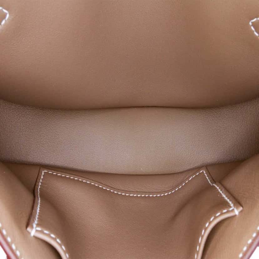 Hermès Mini Evercolor Jypsiere Brown Leather Good condition - Model View