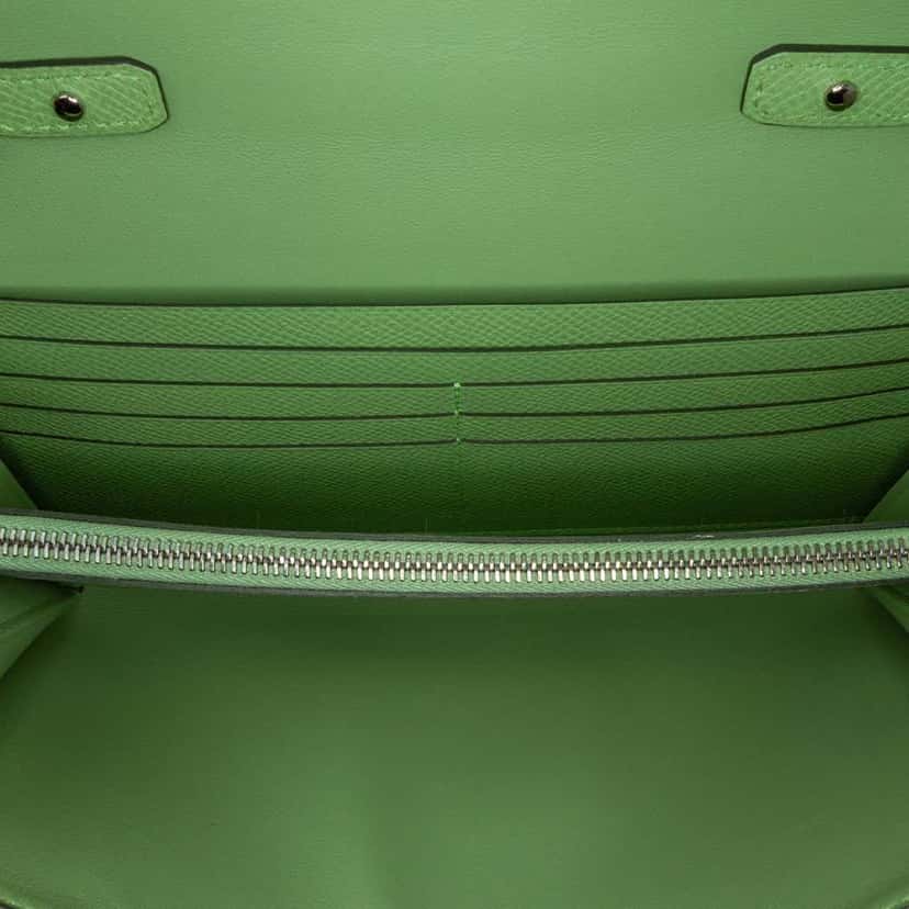 Hermès Epsom Constance Long To Go Wallet Green Leather Good condition - Model View