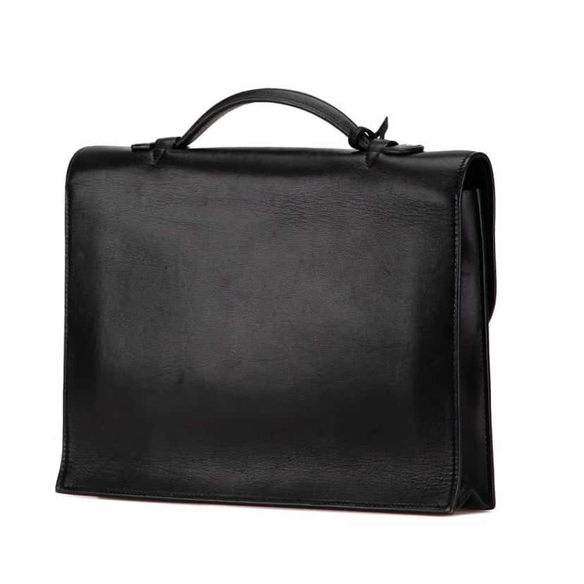 Hermès Swift Sac A Depeches 27 Black Leather Good condition - Back View
