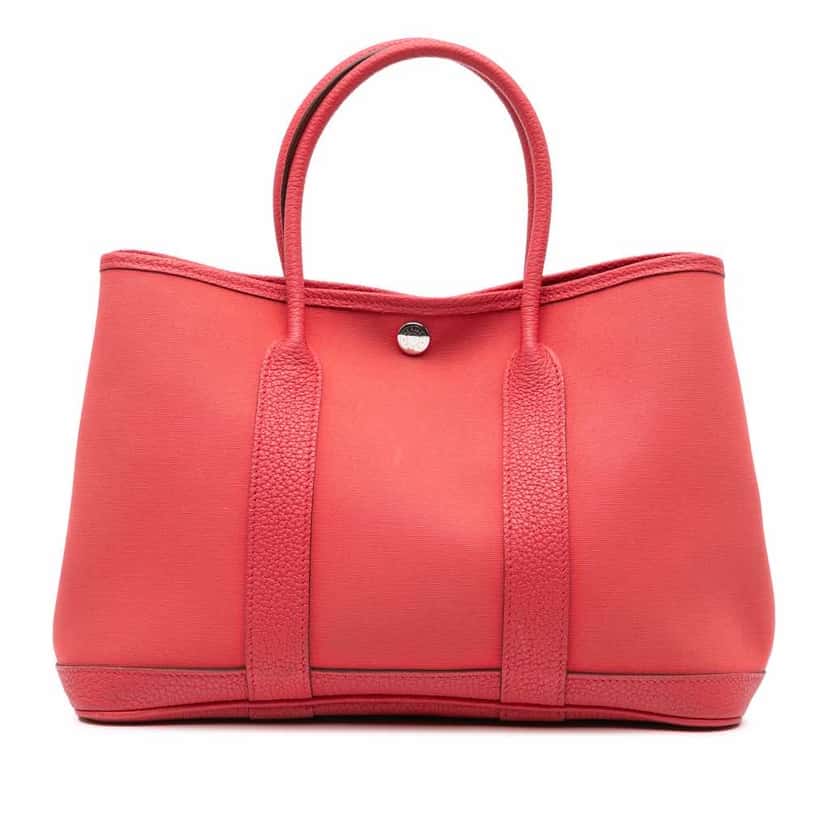 Hermès Toile and Negonda Garden Party 30 Red Good condition - Front View