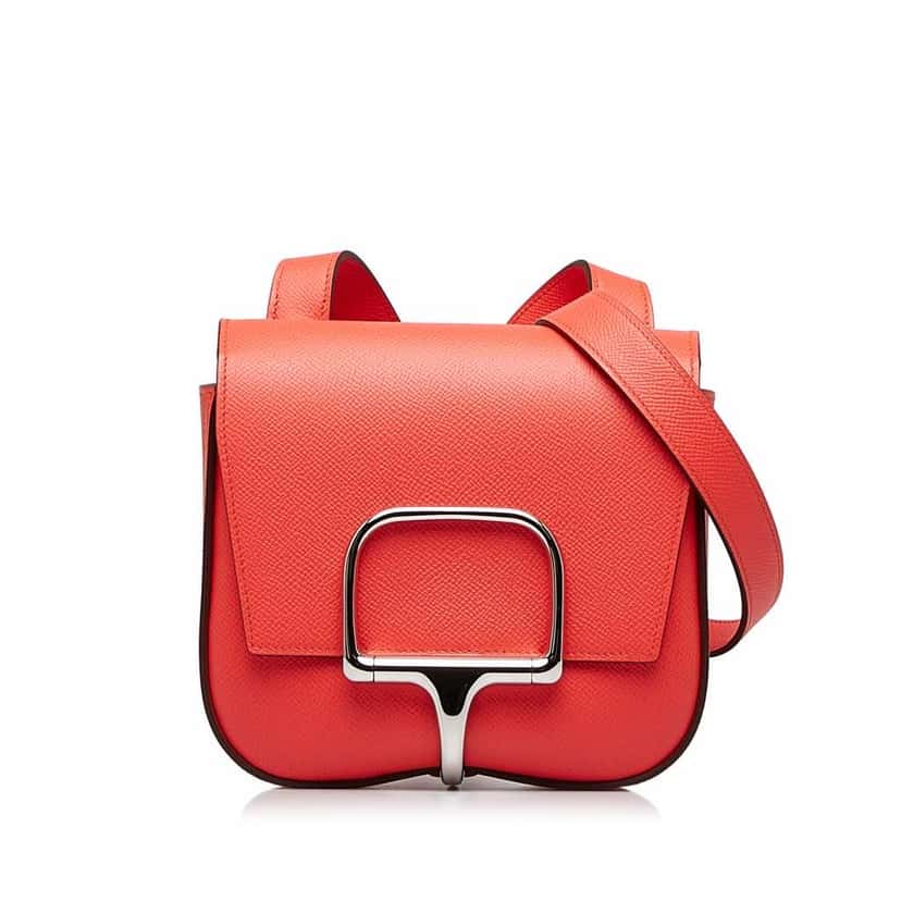 Hermès Mini Epsom Della Cavalleria Red Leather Good condition - Front View