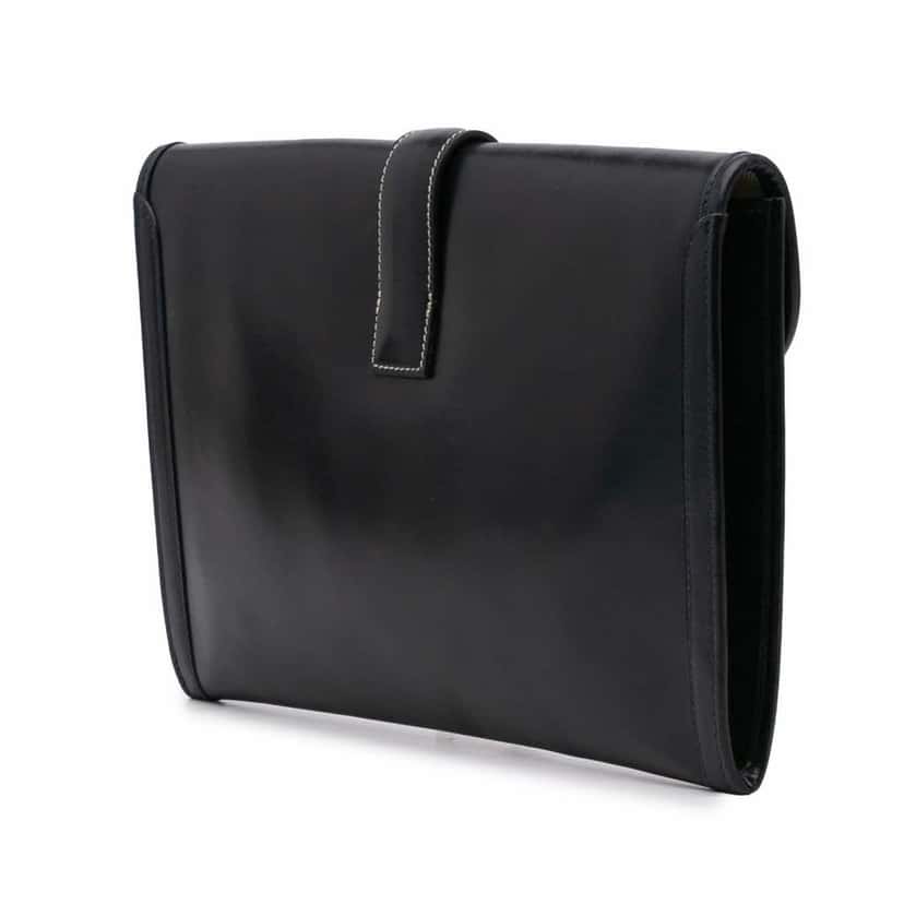 Hermès Box Calf Jige 29 Blue Leather Good condition - Back View