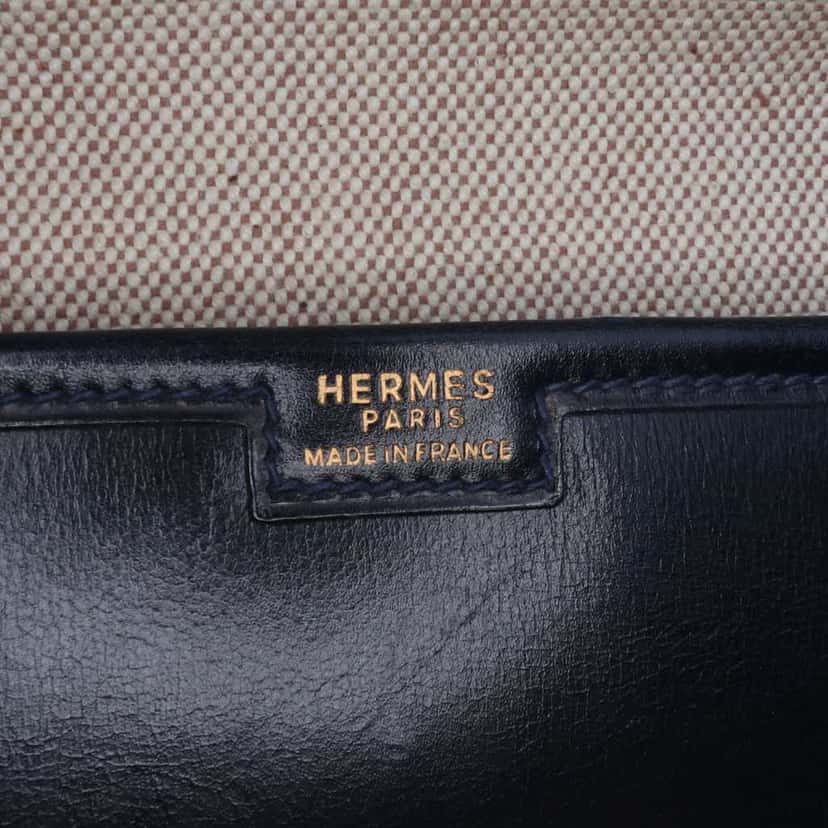 Hermès Box Calf Jige 29 Blue Leather Good condition - Box View