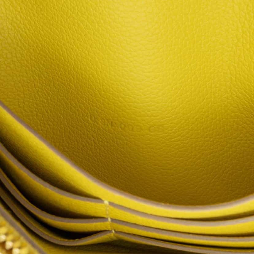 Hermès Evercolor Constance Wallet To Go Yellow Leather Good condition - Box View