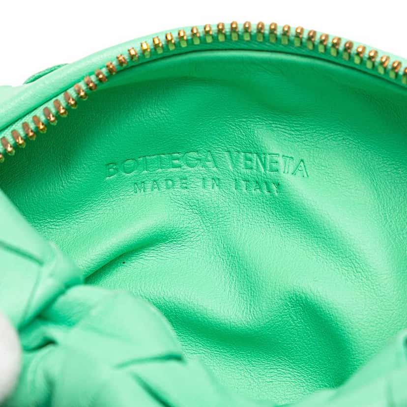 Bottega Veneta Mini Nappa Intrecciato Jodie Green Leather Very good condition - Box View