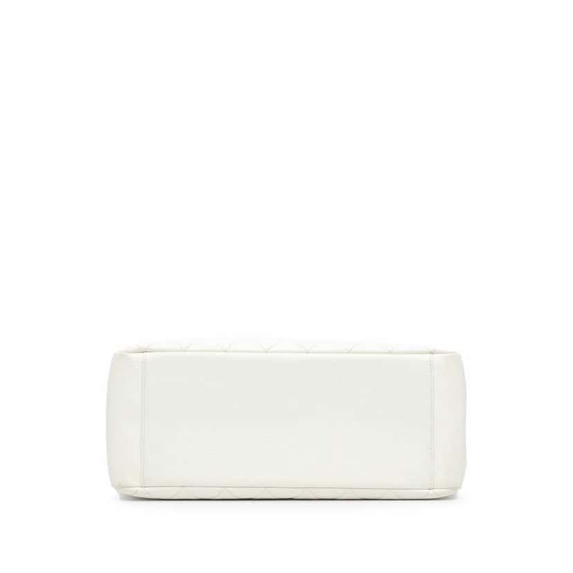 Chanel Caviar Grand Shopping Tote White Leather Good condition - Inside View