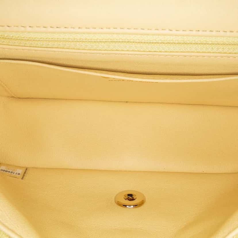 Chanel Mini Rectangular Classic Tweed Fringed Single Flap Yellow Good condition - Box View