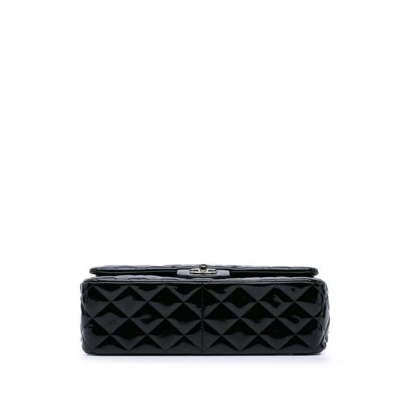Chanel Jumbo Classic Patent Double Flap Black Leather Good condition - Inside View