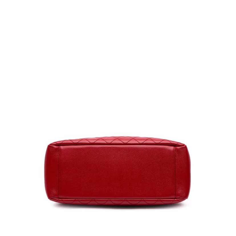Chanel Caviar Grand Shopping Tote Red Leather Good condition - Inside View