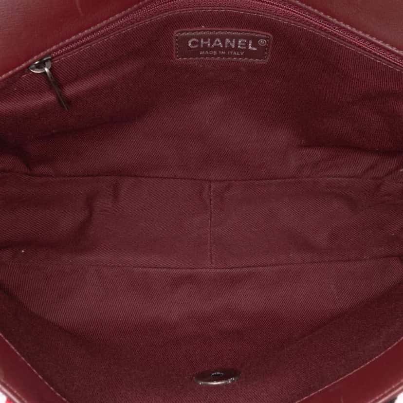 Chanel CC Canvas Stripe Flap White Fair condition - Model View