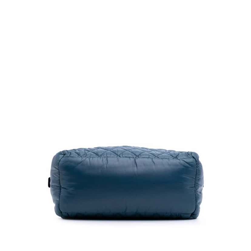 Chanel Small Quilted Nylon Coco Cocoon Tote Blue Very good condition - Inside View