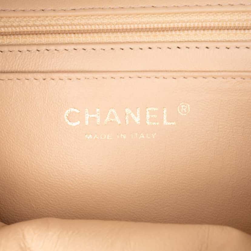 Chanel Mini Rectangular Classic Lambskin Single Flap Brown Leather Good condition - Box View