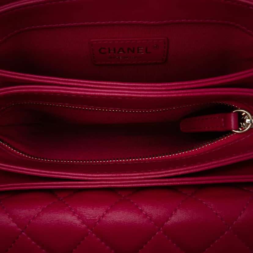 Chanel Small Quilted Lambskin Citizen Chic Flap Pink Leather Good condition - Model View