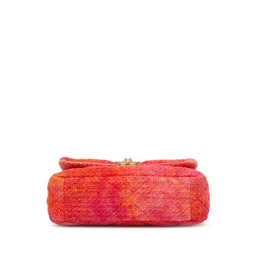 Chanel Medium Tweed 19 Flap Pink Leather Good condition - Inside View