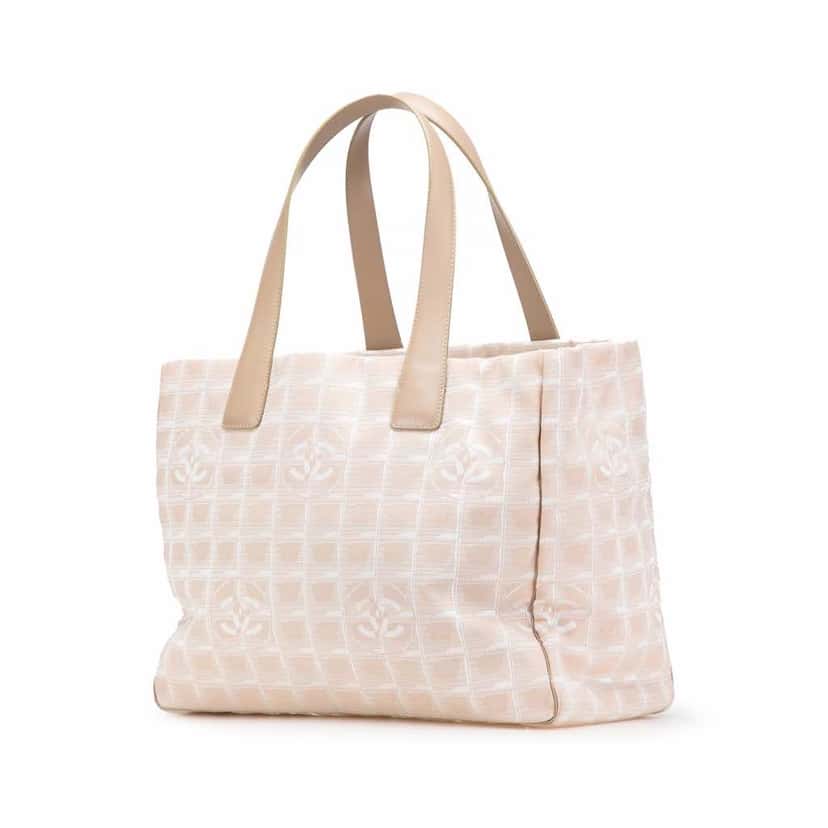 Chanel New Travel Line Nylon Tote Brown Good condition - Back View
