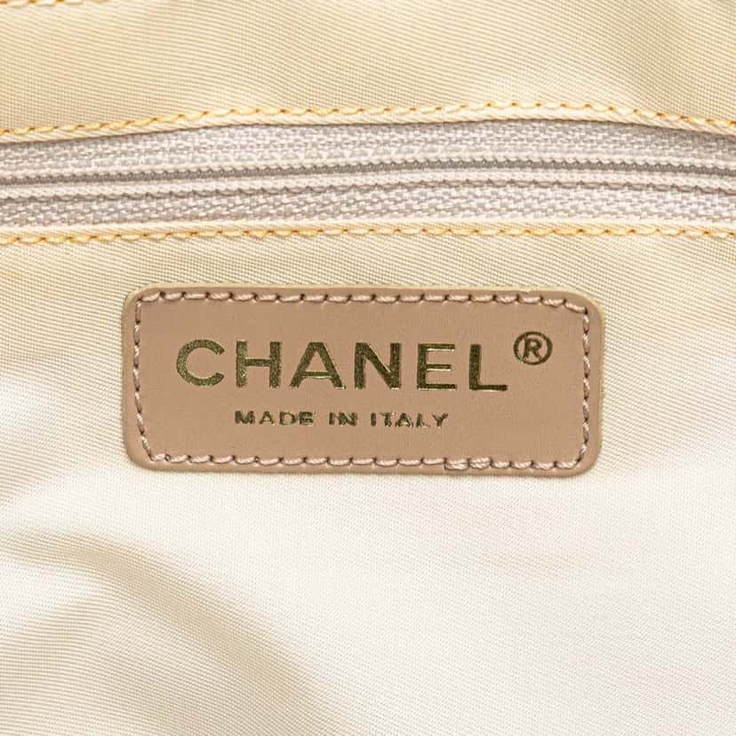 Chanel New Travel Line Nylon Tote Brown Good condition - Box View